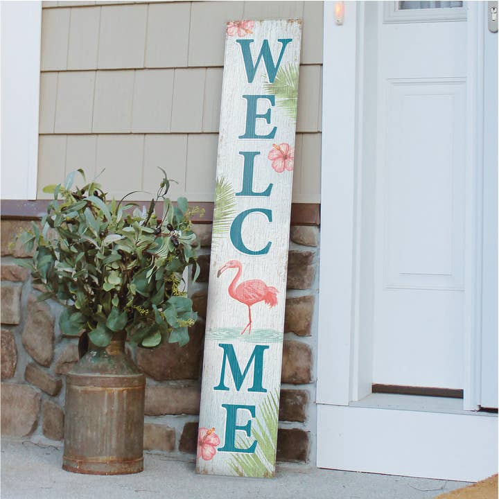 ST Creations - Wholesale Sign - Welcome Flamingo - Porch Boardâ„¢ PB2
