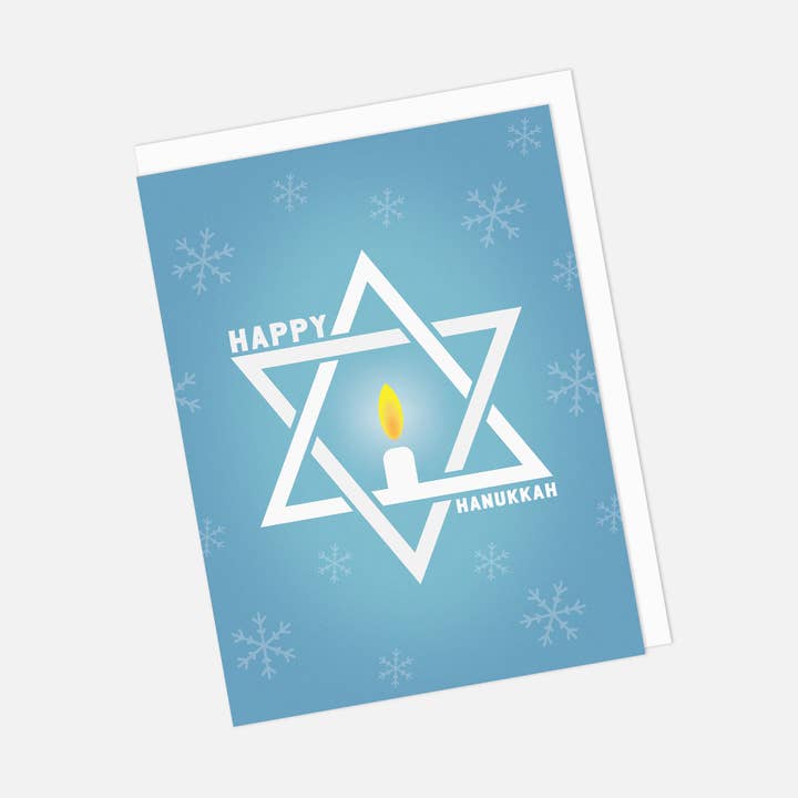 Happy Hanukkah – Recycled Greeting Card for wholesale by Coffee & Jam Studios