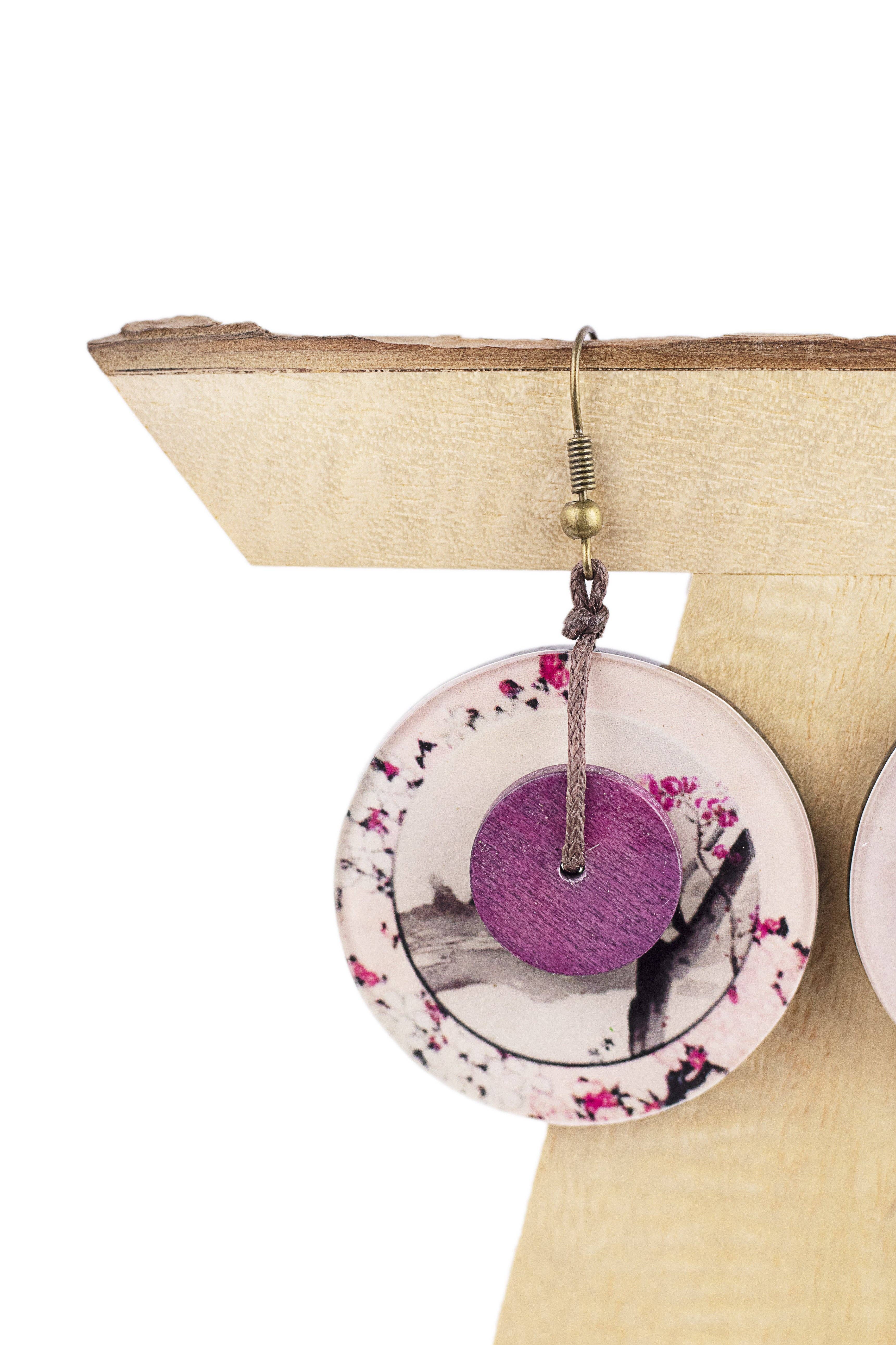 NOA ECCO - Vente Boucles d'oreilles pendantes - Boucles d’oreilles AKINA avec reproductions de Koson et Hokusai1