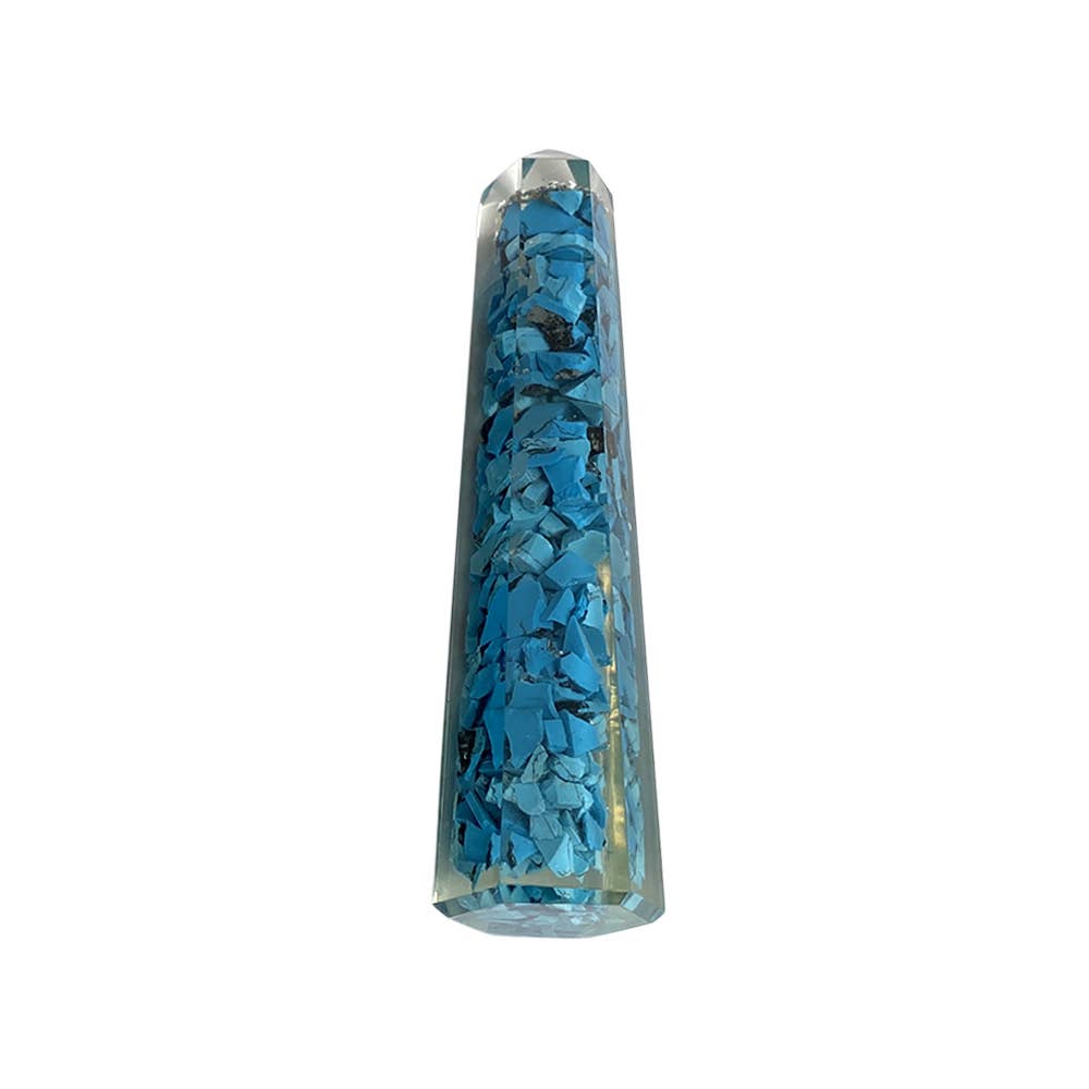 VIE - Vente Pierre et cristal de spiritualité - Tour obélisque en orgonite, 10-12 cm18