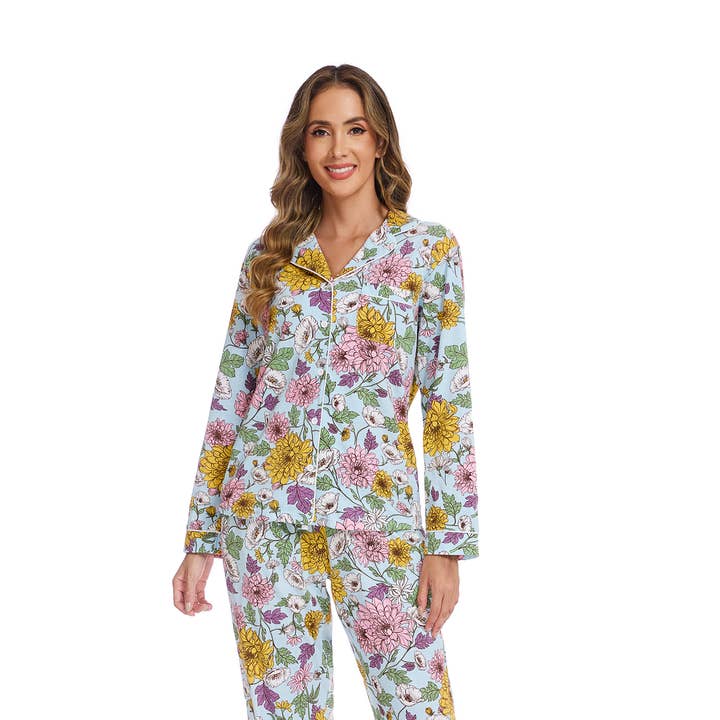 Ensemble de pyjama en coton pour femmes 2025 avec motif imprimé pour la vente par GEXWORLDWIDE