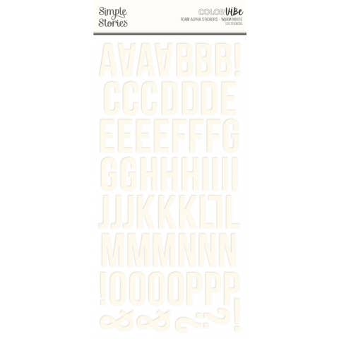 Warm White Foam Alphas for wholesale by Simple Stories