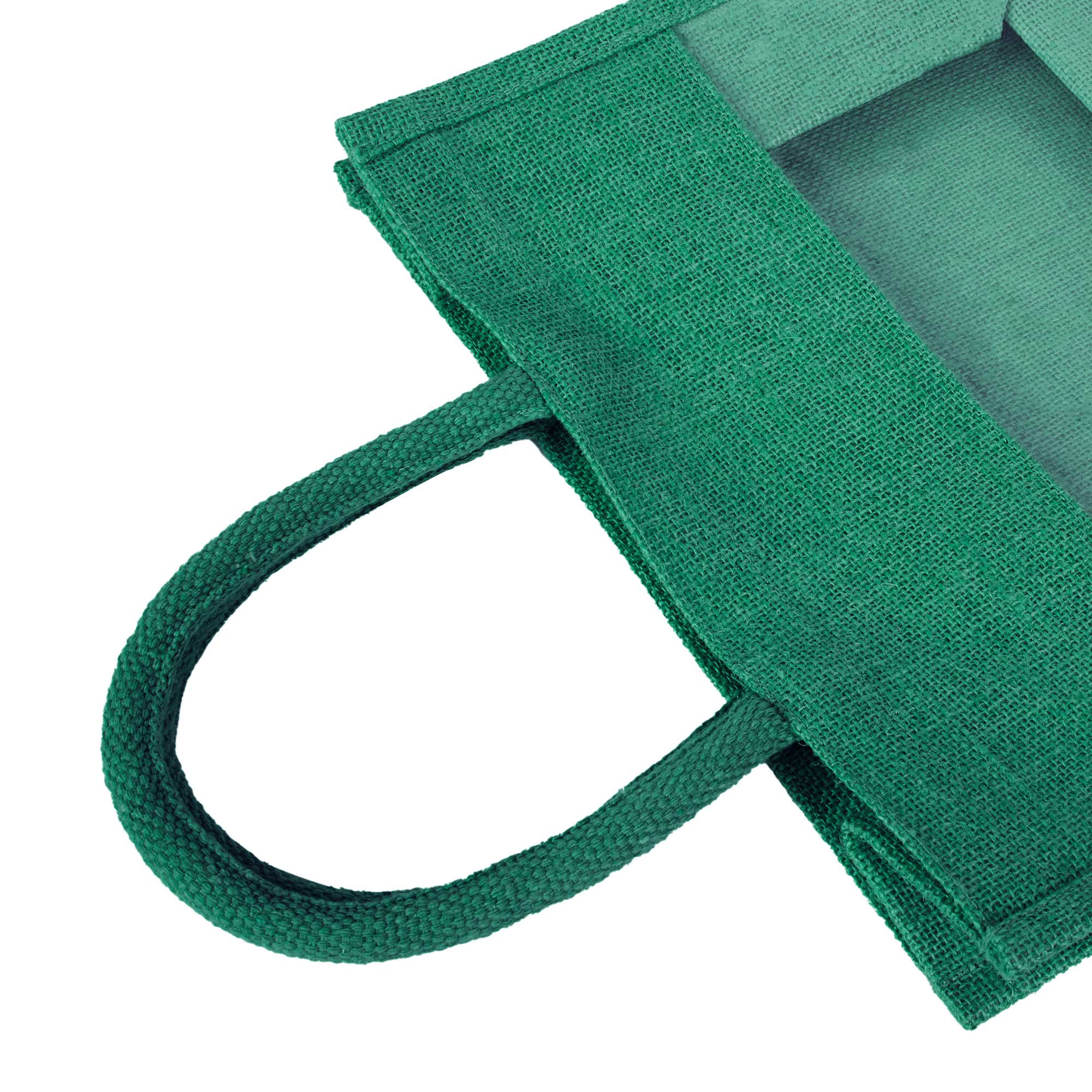 ecojutebags – wholesale Bärkasse - Unisex – Återanvändbara juteväskor – Set om 4 med PVC-fönsterpanel15