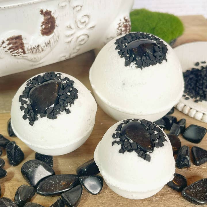 Rage Gems & Jewelry - Wholesale Bath Bomb/Fizz - Obsidian & Black Lava Salt Bath Bomb
