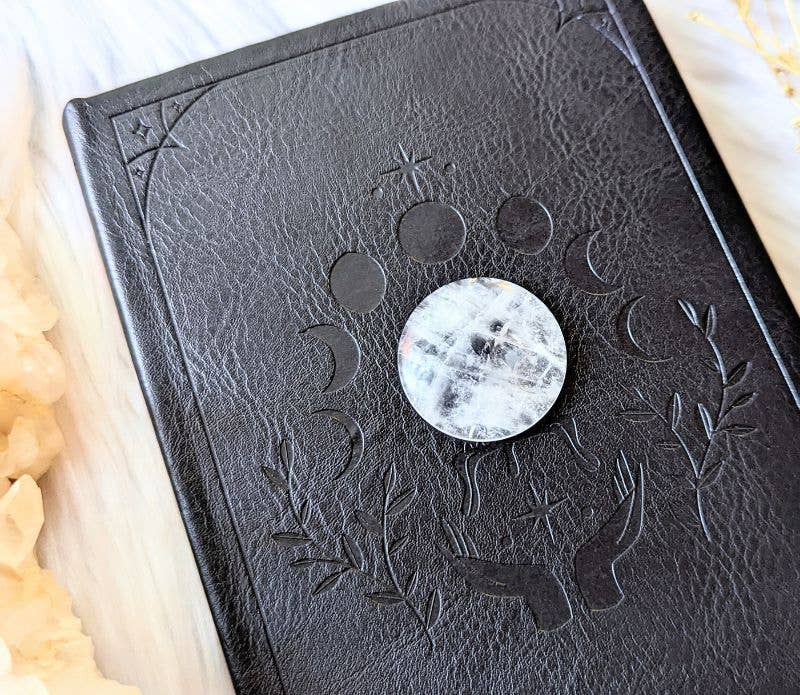 Goddess Provisions - Wholesale Journal/Diary - Mini Vegan Leather Journal Spell Book - Clear quartz crystal5