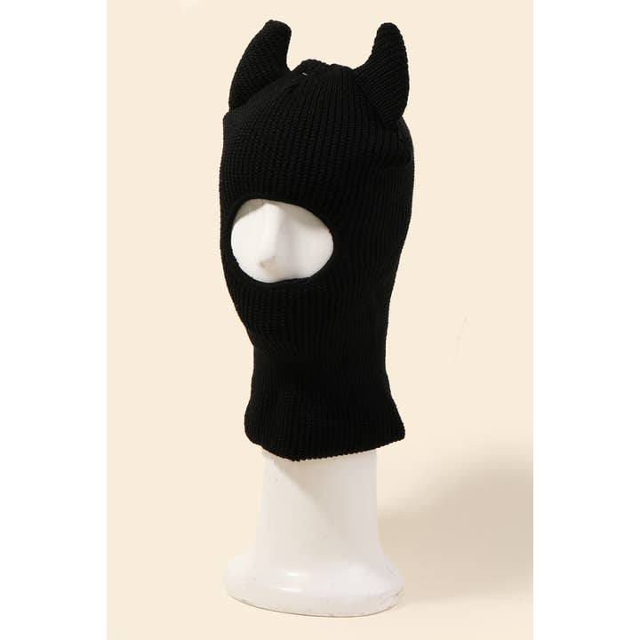 Knitted Horned Balaclava for wholesale by Anarchy Street