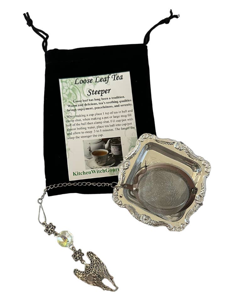 Infusore a sfera da tè Angle Wing Deluxe per la vendita all'ingrosso da parte di Kitchen Witch Gourmet