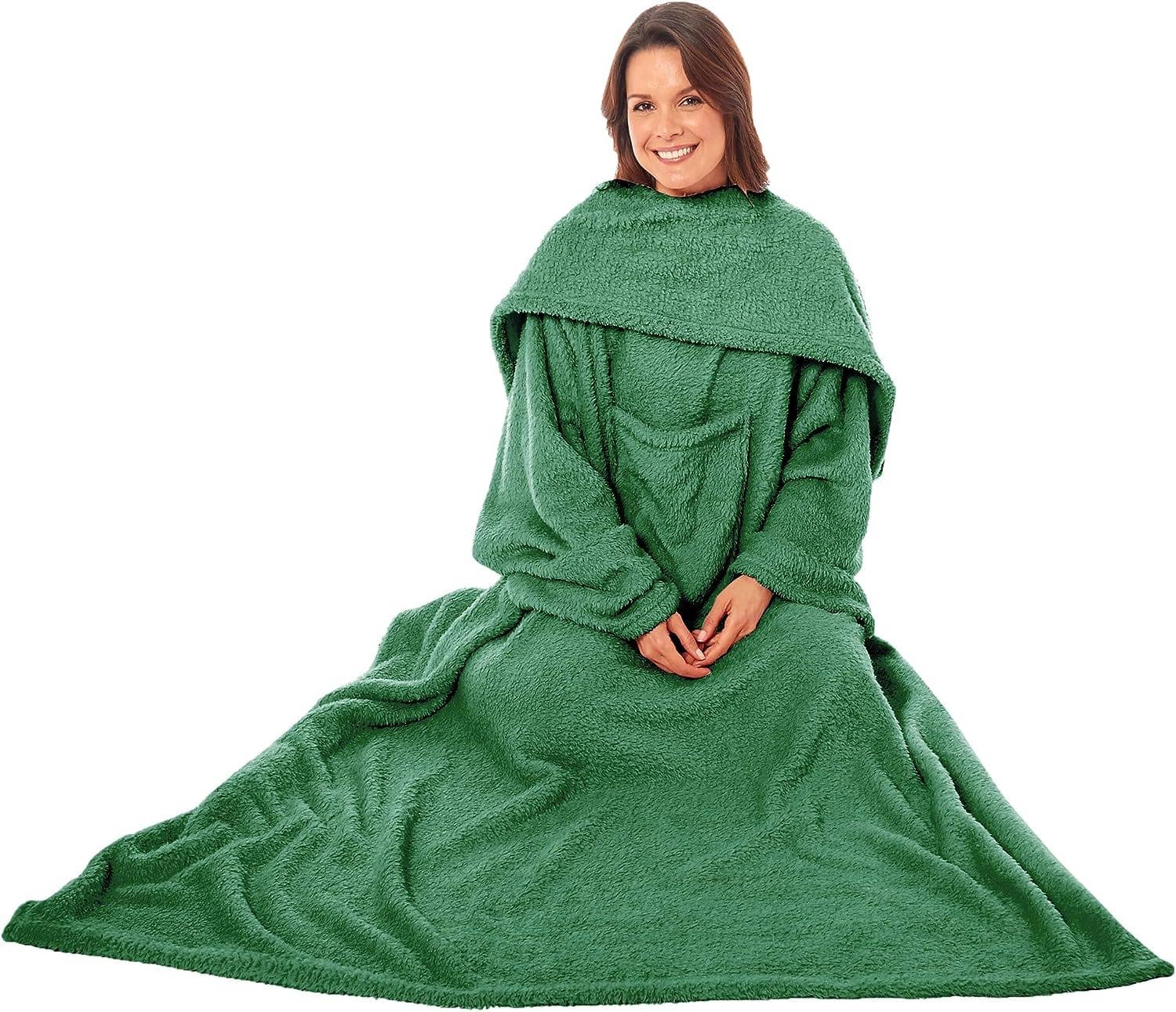 LOOMWORKS LTD – wholesale Throw blanket – Wearable TV Blankets, Ultra Soft Cosy Fleece Throws With Sleeves And Pocket8