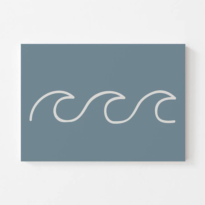 Modern Coastal Ocean Wave Line Art for wholesale by Nak print co.