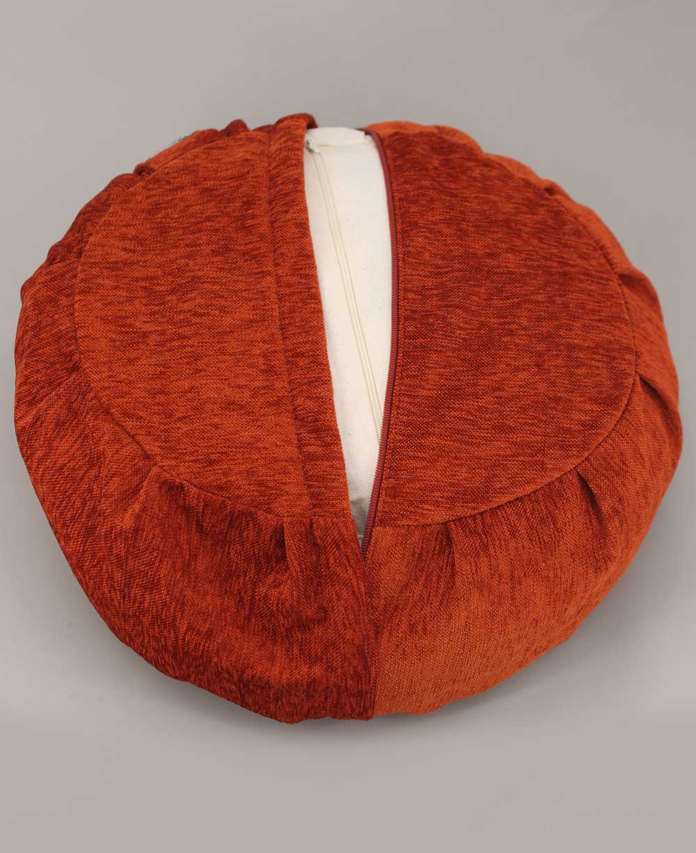 Buddha Groove - Wholesale Meditation Supplies - Rust Be Here Now Zafu Chenille Meditation Cushion4