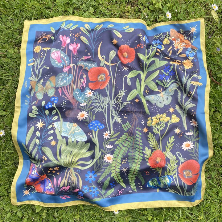 Split Moon Studios - Wholesale Scarf - Women's - Wild Flowers Motif Scarf2