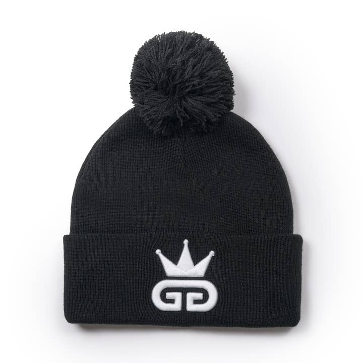GGT Black Bobble Woolly Hat for wholesale by God Given Talent