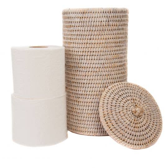 Artifacts Trading Company - Wholesale Toilet Paper Holder - Rattan Double Toilet Roll Holder – Bathroom Organizer9