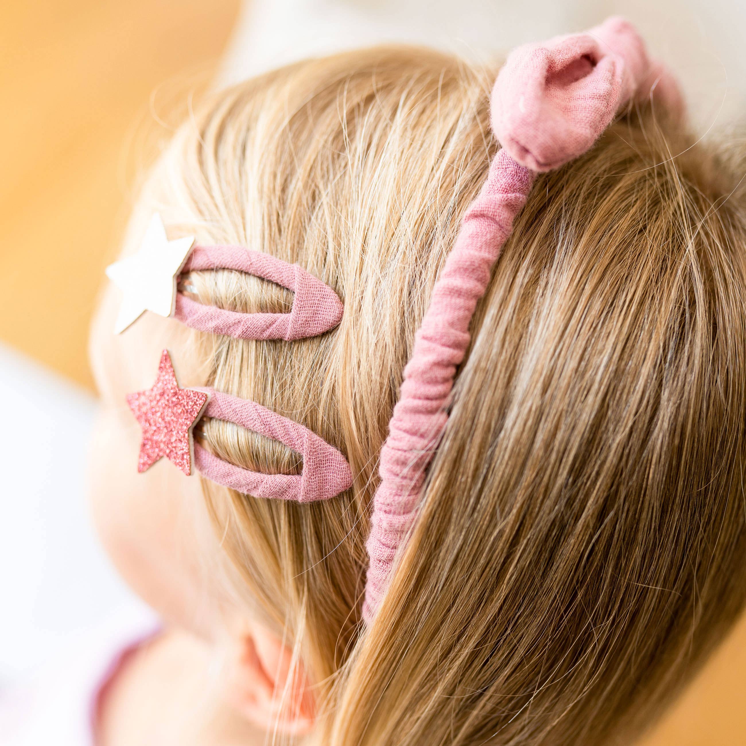 Papierdrachen - Wholesale Hair Accessories Set - Women's - Muslin Hair Accessories Set Vintage Pink - Set 82
