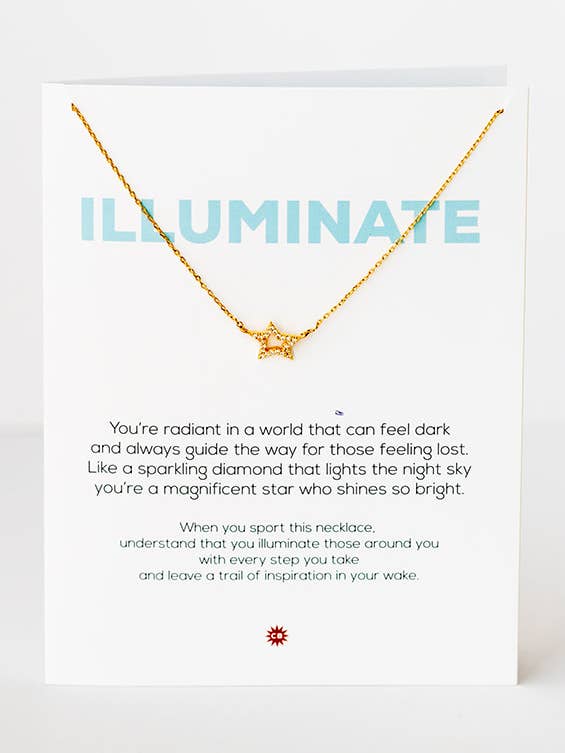 ILLUMINATE | Gold necklace with CZ star pendant for wholesale by CHEEKYBOOM