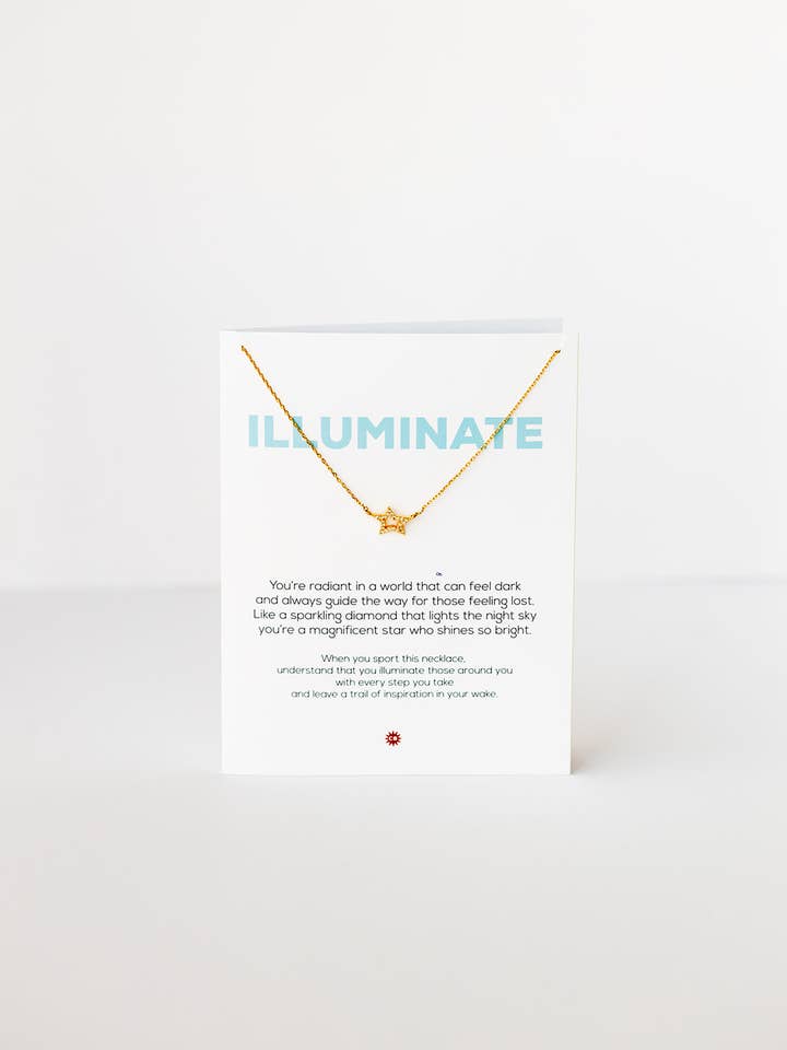 ILLUMINATE | Gold necklace with CZ star pendant for wholesale by CHEEKYBOOM