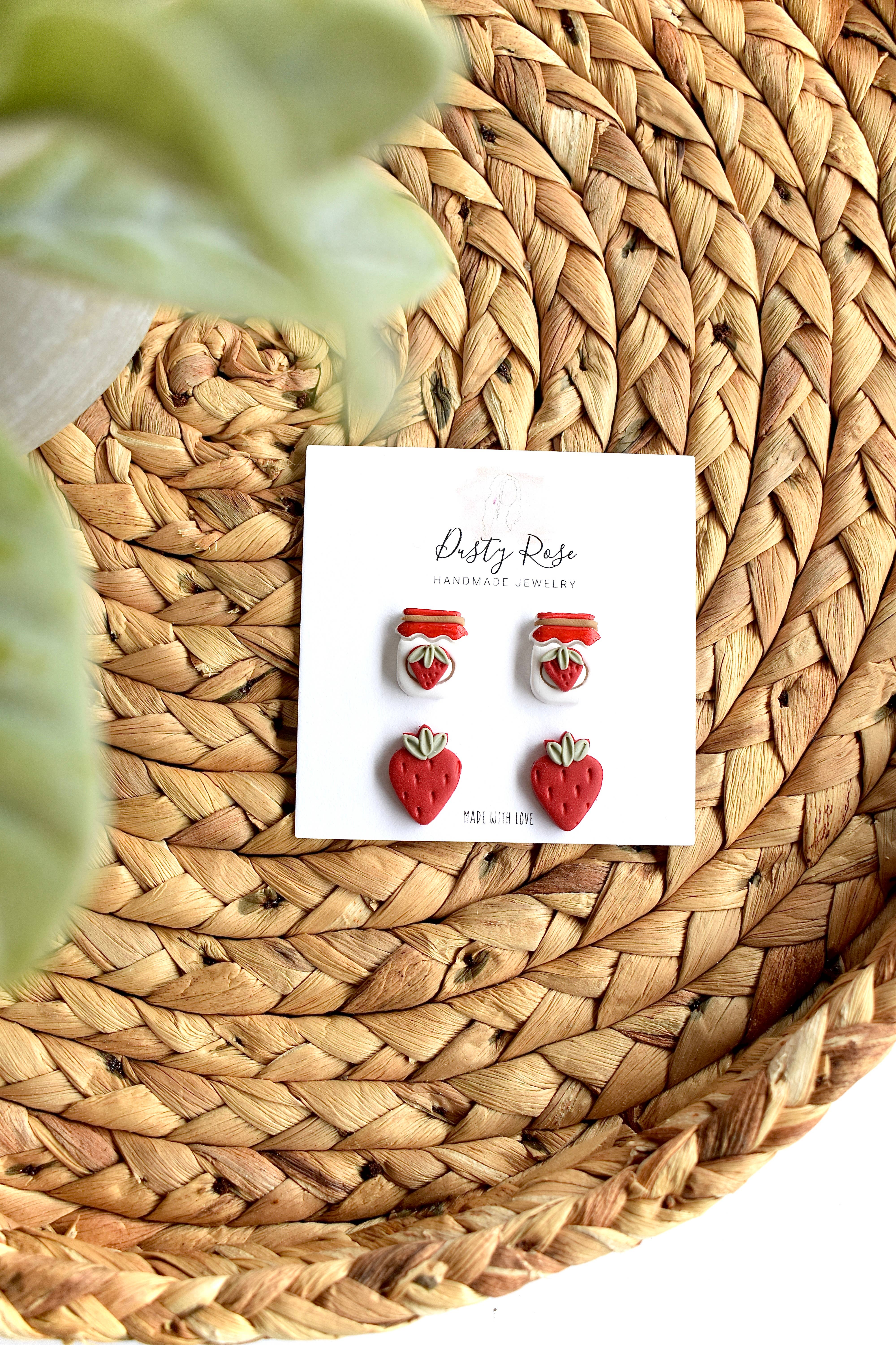 Dusty Rose Creations - Wholesale Stud/Post Earrings - Strawberry Jam Stud Pack