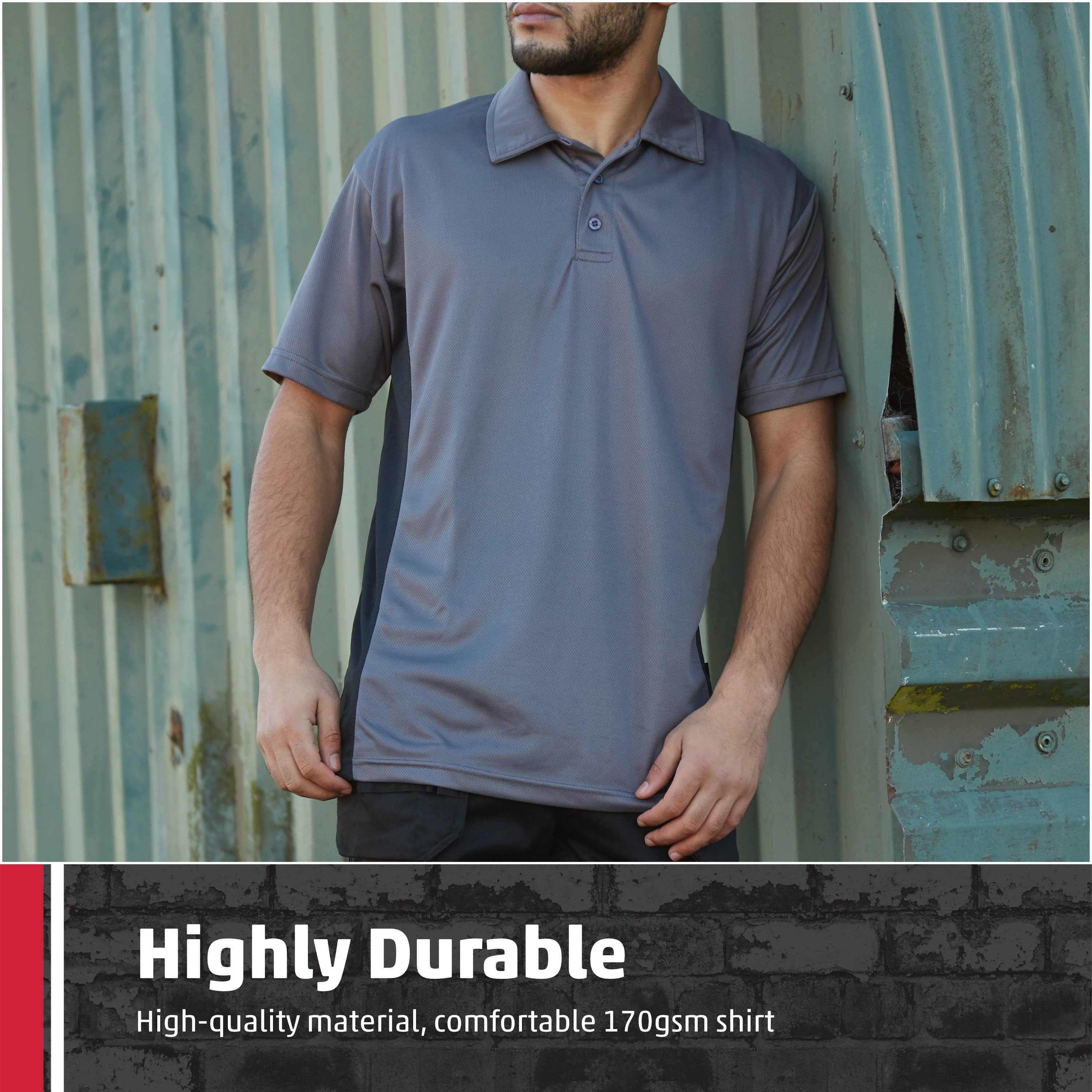 TuffStuff Workwear - Vente Polo – homme - Polo de travail Pro TuffStuff, col renforcé, tissu 240 g/m²5