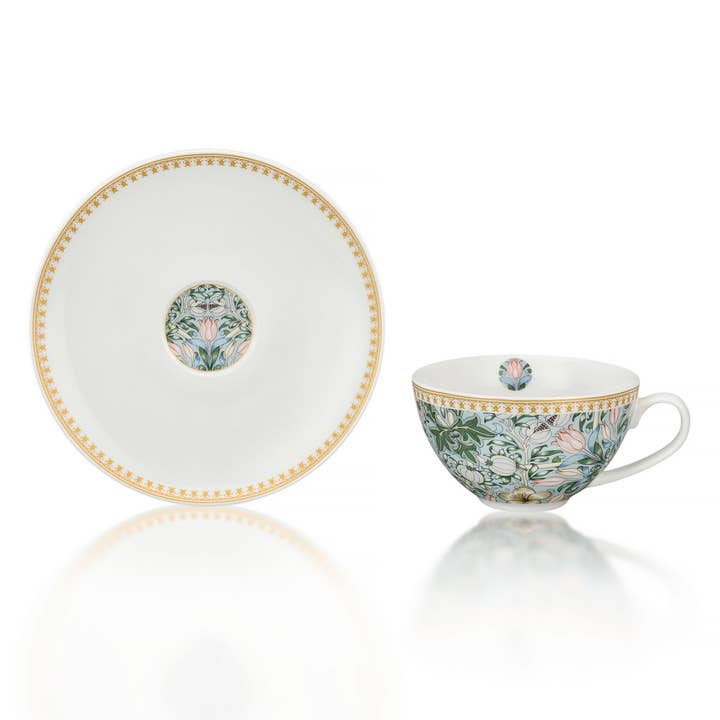 STP - Wholesale Tea Set - Morris Garden Porcelain Teacup and Saucer Set of 8 pcs4