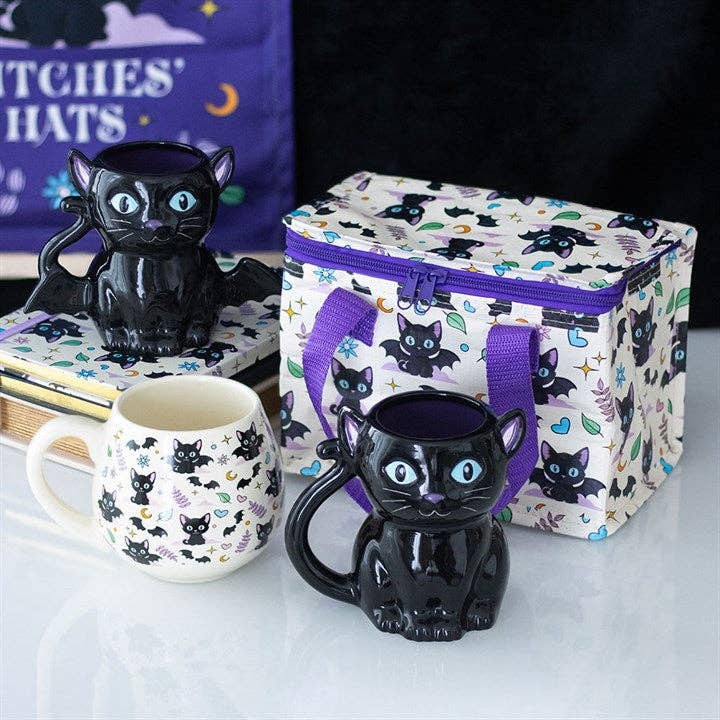 Something Different Wholesale - Vendita all'ingrosso Tazza - Tazza di Halloween gotica nera con gatto carino e inquietante4