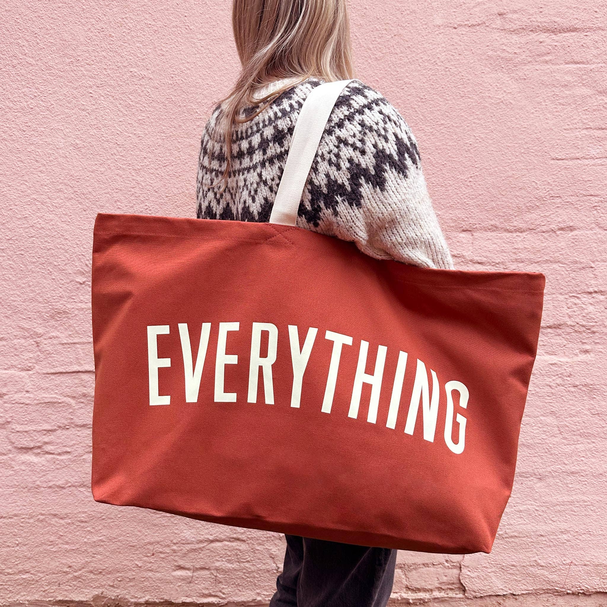 Alphabet Bags - Wholesale Tote Bag - Women's - Everything - Rust REALLY Big Bag2
