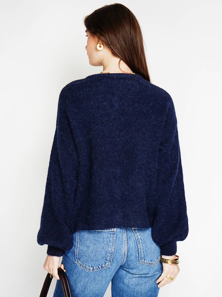 NOELINE - Wholesale Cardigan - Women's - Superfine alpaca and wool cardigan 75504