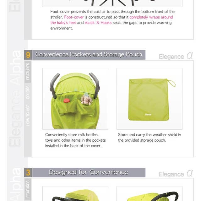 Manito – wholesale Pram cover/accessory – Elegance Alpha Stroller Weather Shield - Small (Navy)2