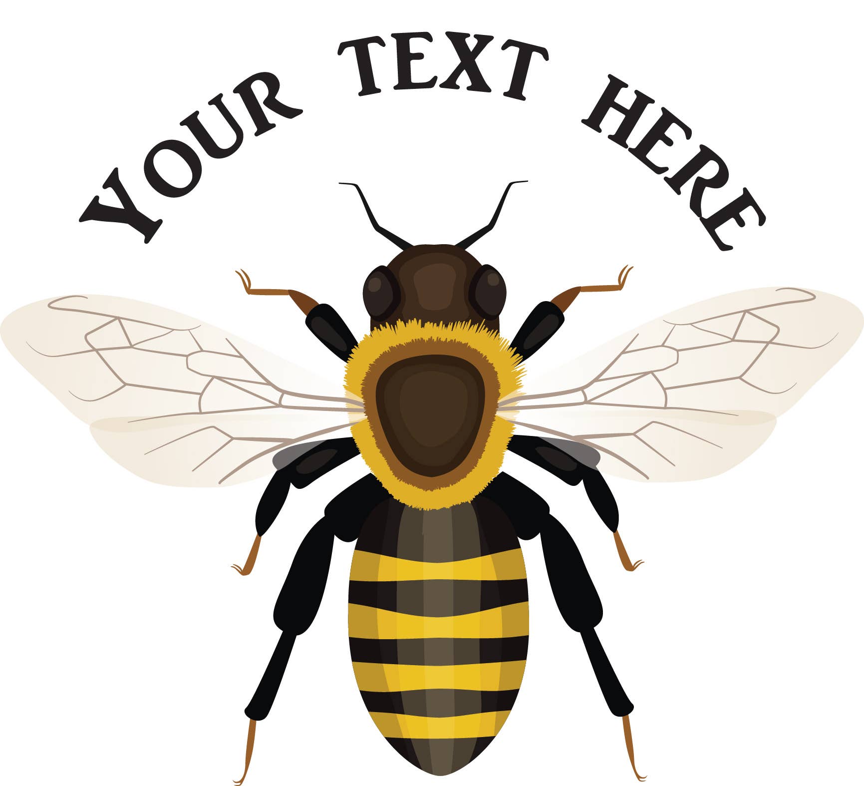 Lovetree Design - Wholesale Apron - Bee Custom Text Organic Apron1