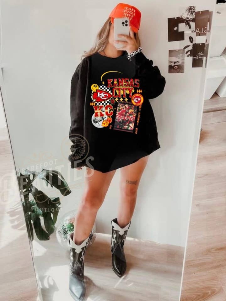 Barefoot Beauties - Wholesale Graphic Sweatshirt - Women's - How ‘Bout Them Chiefs?!7