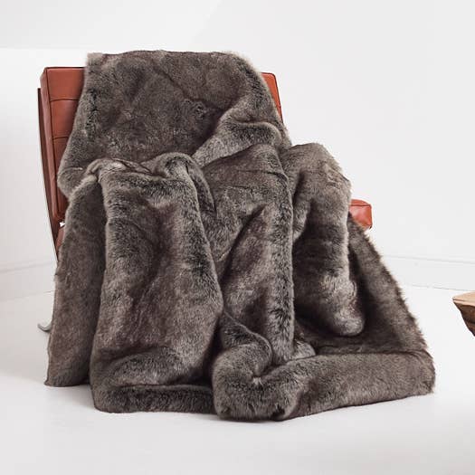 Hobart faux fur plaid with red cashmere-wool lining for wholesale by Henry d'Elkin