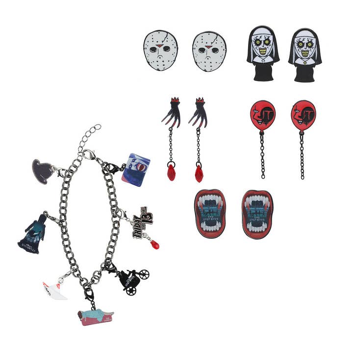 13 Days of Classic Horror Bracelet with Mystery Charms for wholesale by Bioworld Merchandising