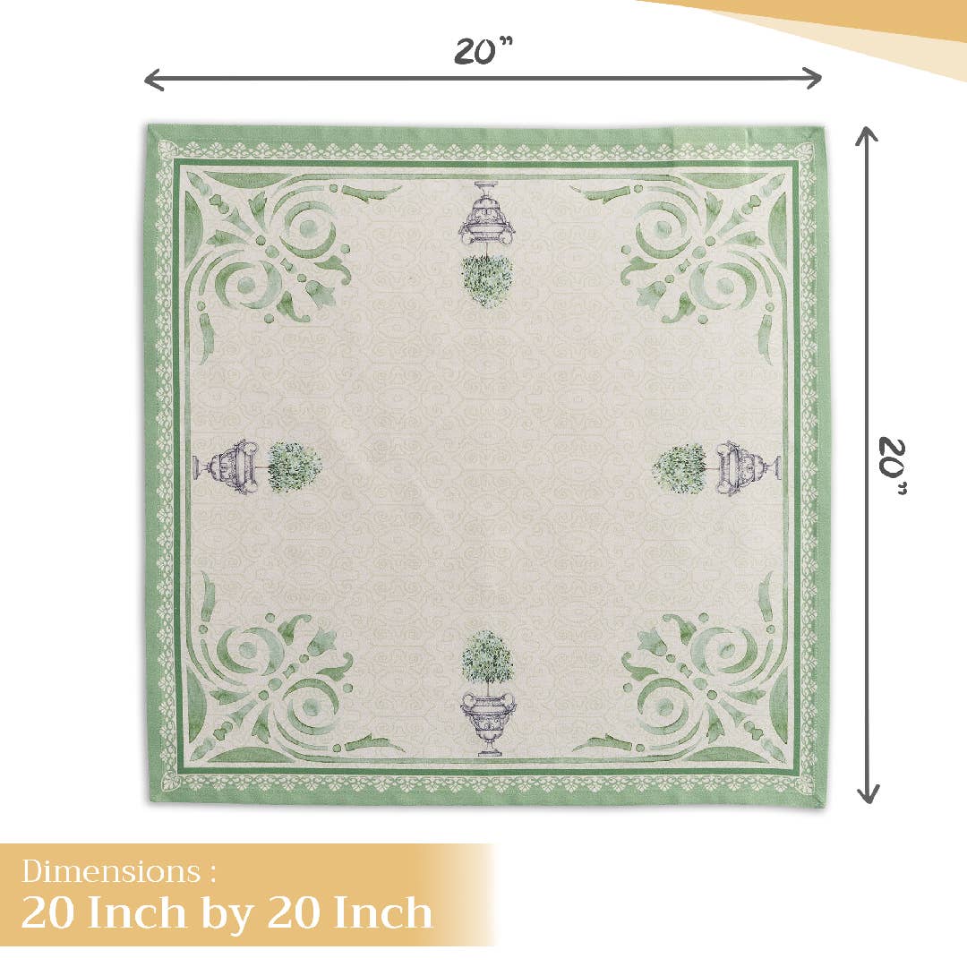 Maison d'Hermine - Design in Every Thread - Wholesale Dinner & Cloth Napkin - Napkins 100% Cotton 20" x 20" - Set of 4 - Jardin Du Roy3