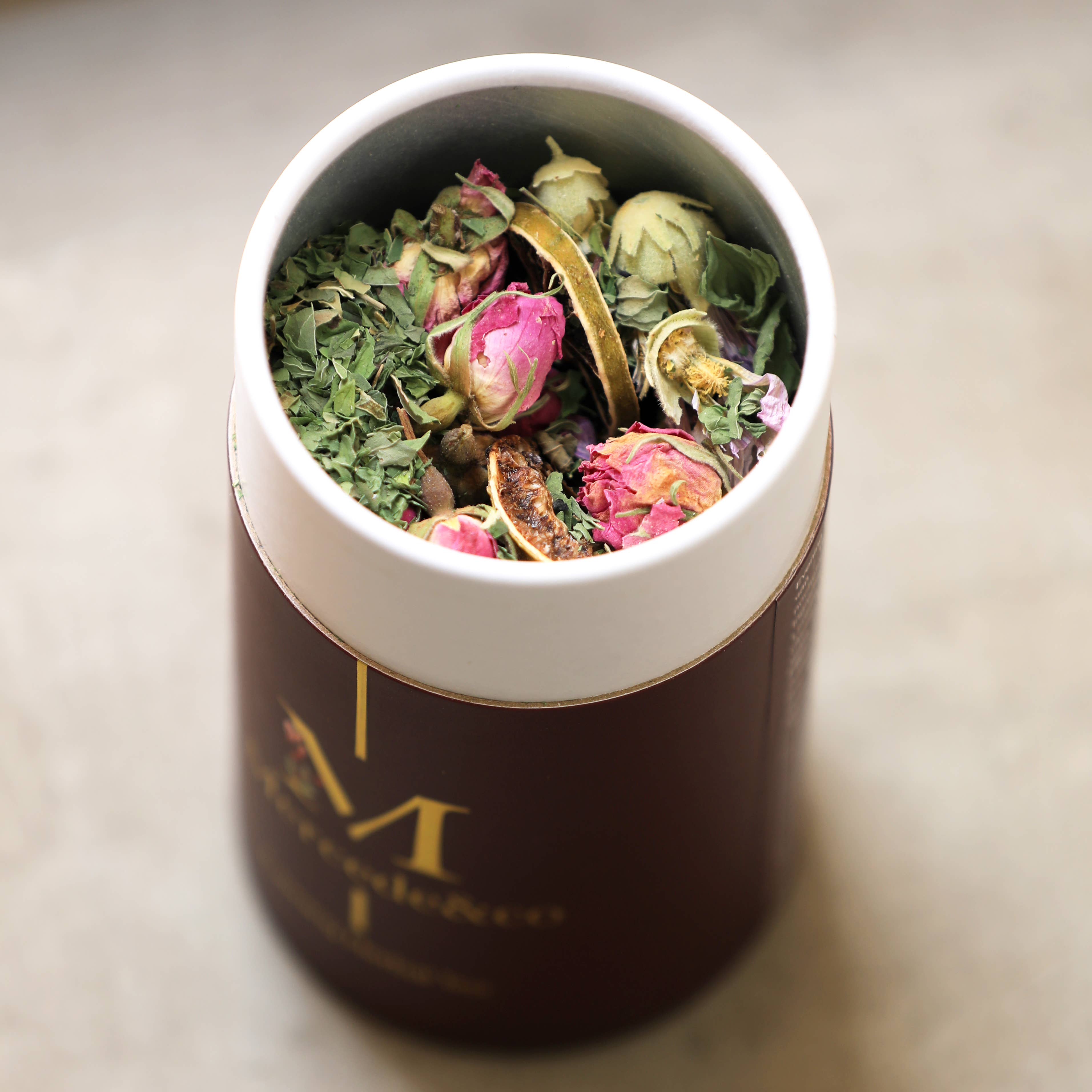 Mercede&Co – Engroshandel Løs te – Evening Herbal Tea - Naturlig urteblanding til afslapning om aftenen12