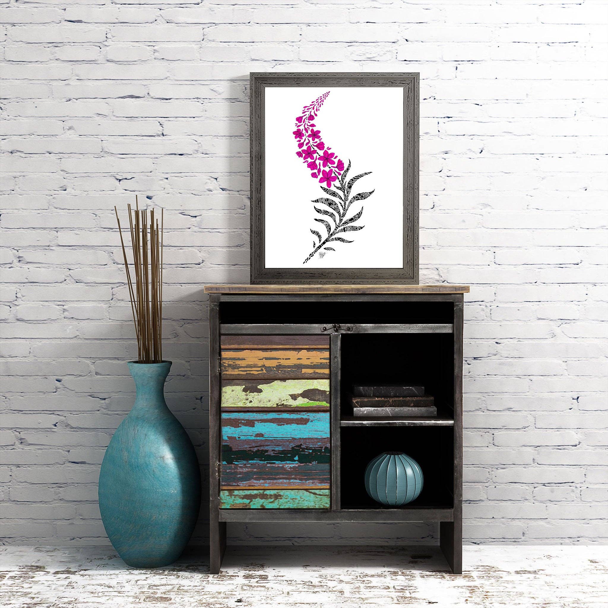 FJ Creations - Wholesale Art Print - Doodle Fireweed - Fine Art Print4