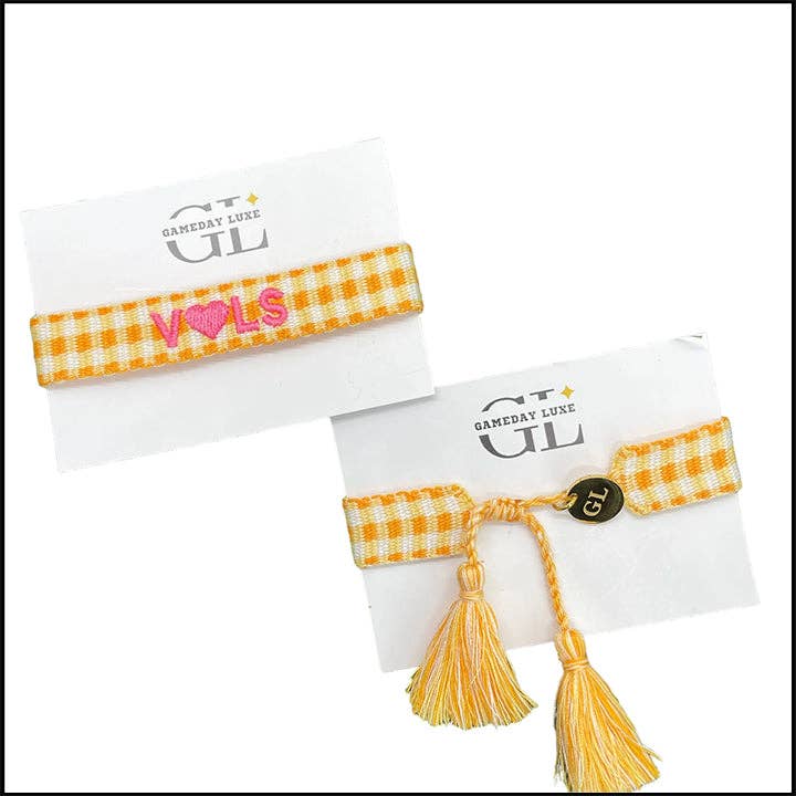 Gameday Luxe - Wholesale Woven/Braided Bracelet - Love Vols Team Tassel Bracelet1