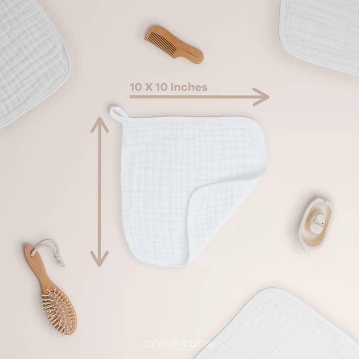 Comfy Cubs - Wholesale Wash Cloth - Kids & Baby - Baby Washcloths 100% Muslin Cotton by Comfy Cubs