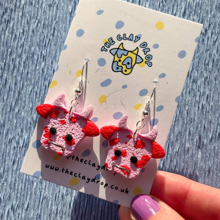 Mini Vacas - Rosa e Água-marinha por atacado de The Clay Drop