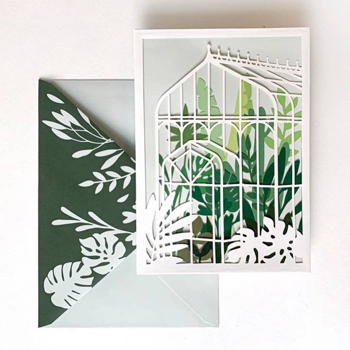 UWP Luxe - Wholesale Everyday Greeting Card - No. 38 Glass House Die-Cut Card
