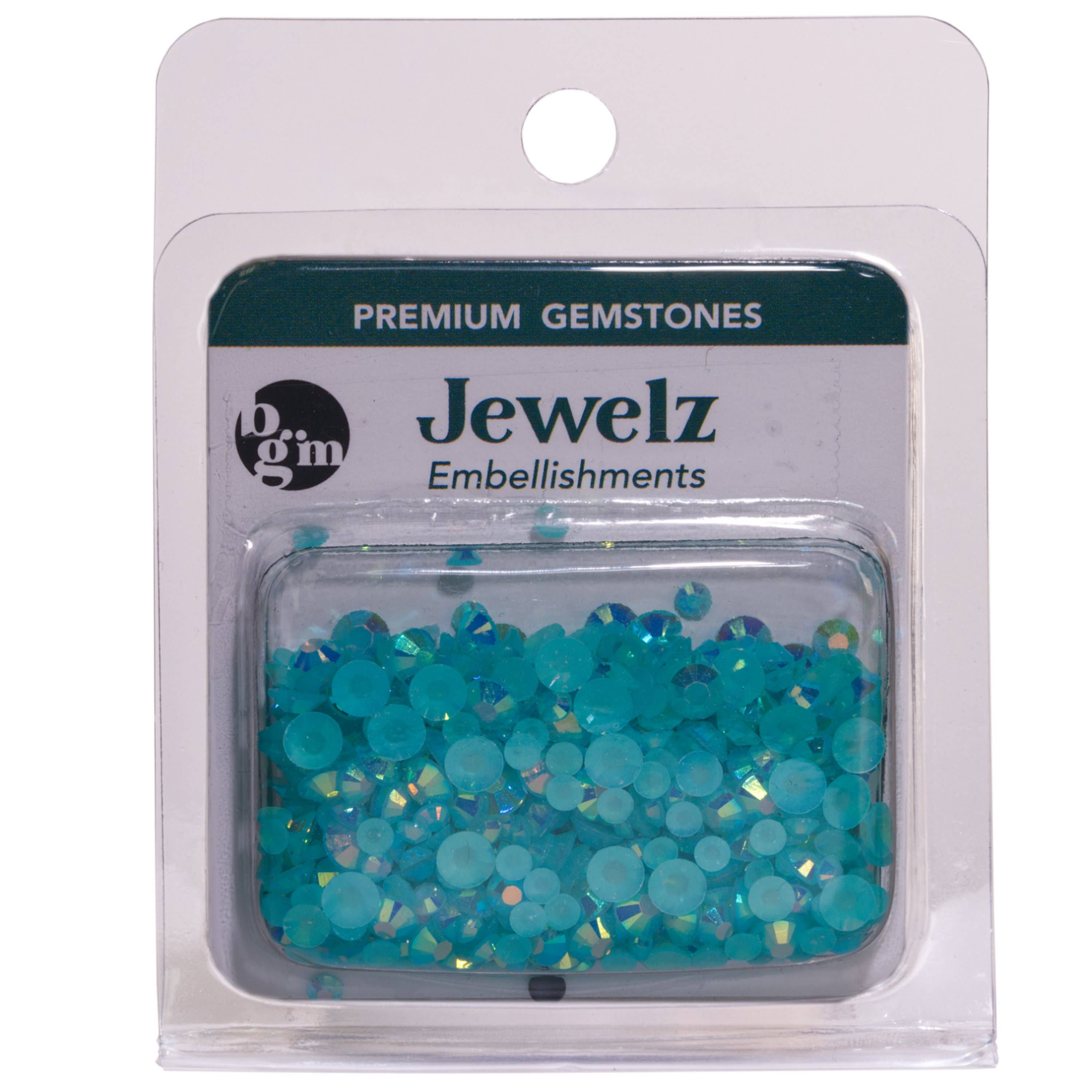 Buttons Galore & More - Wholesale Craft Supplies - Aquamarine AB Flat Back Jewelz1