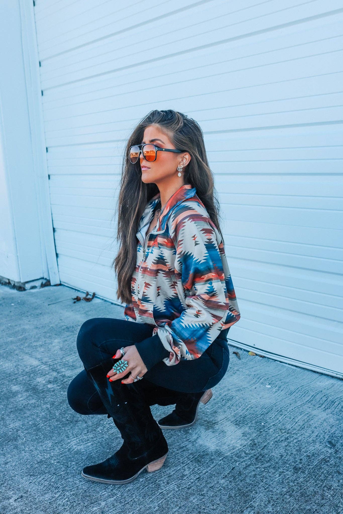 The Front Porch Label - Wholesale Sweatshirt - Women's - Aztec Pullover1