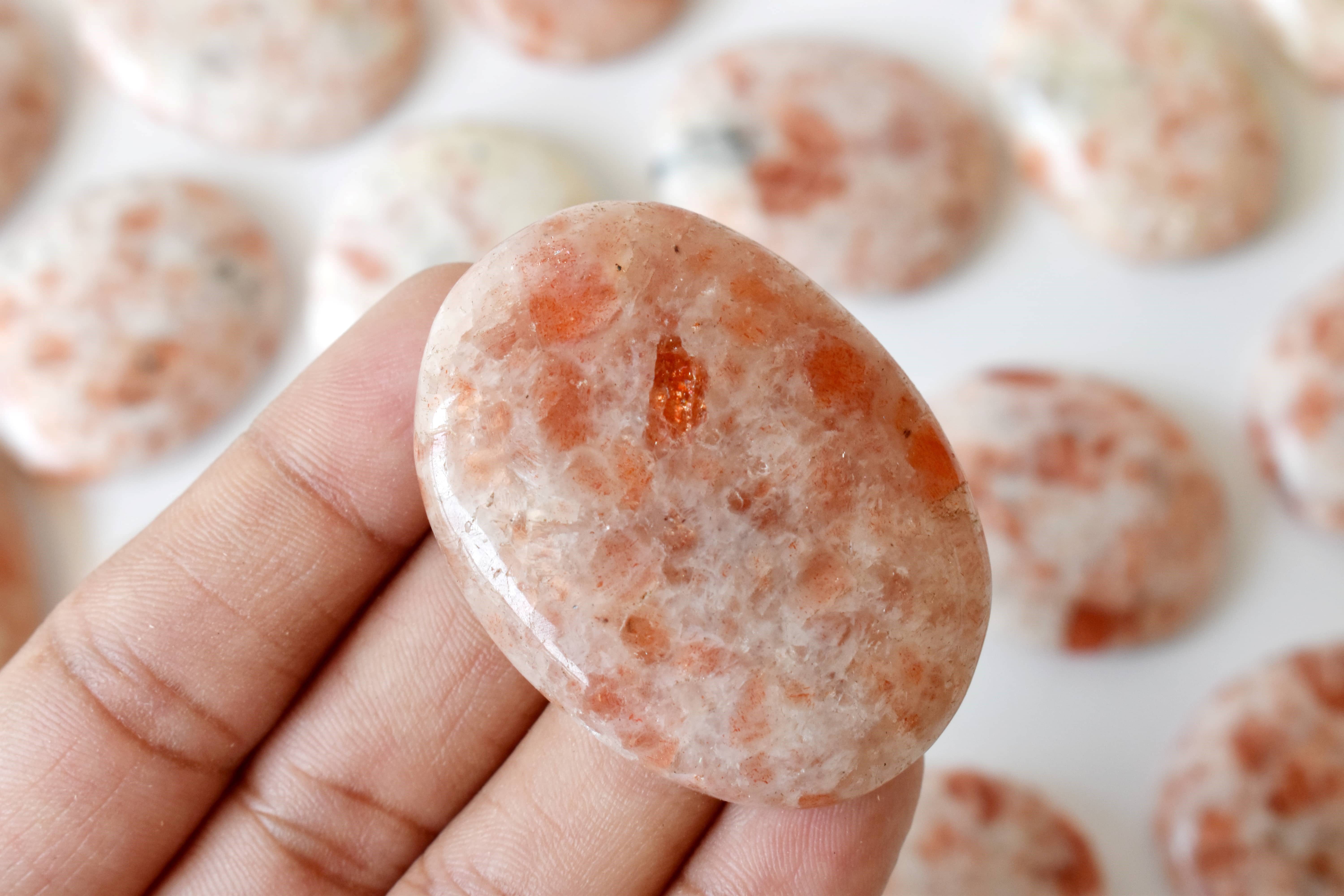 Soothing Crystals - Wholesale Spiritual Stone/Crystal - Sunstone Worry Stones, Pocket Crystal, Thumb Stones4