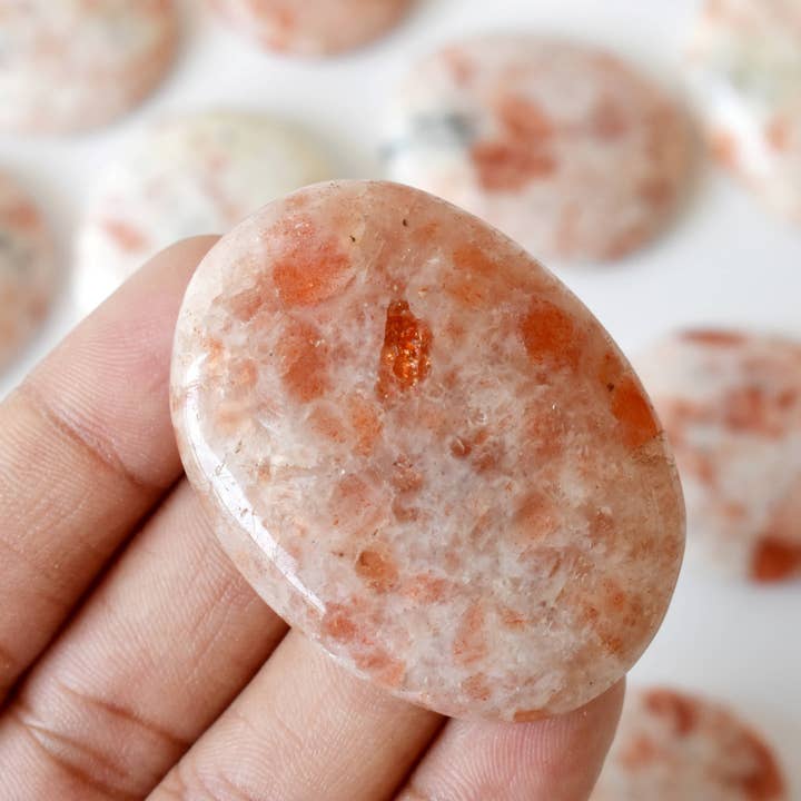 Soothing Crystals - Wholesale Spiritual Stone/Crystal - Sunstone Worry Stones, Pocket Crystal, Thumb Stones4