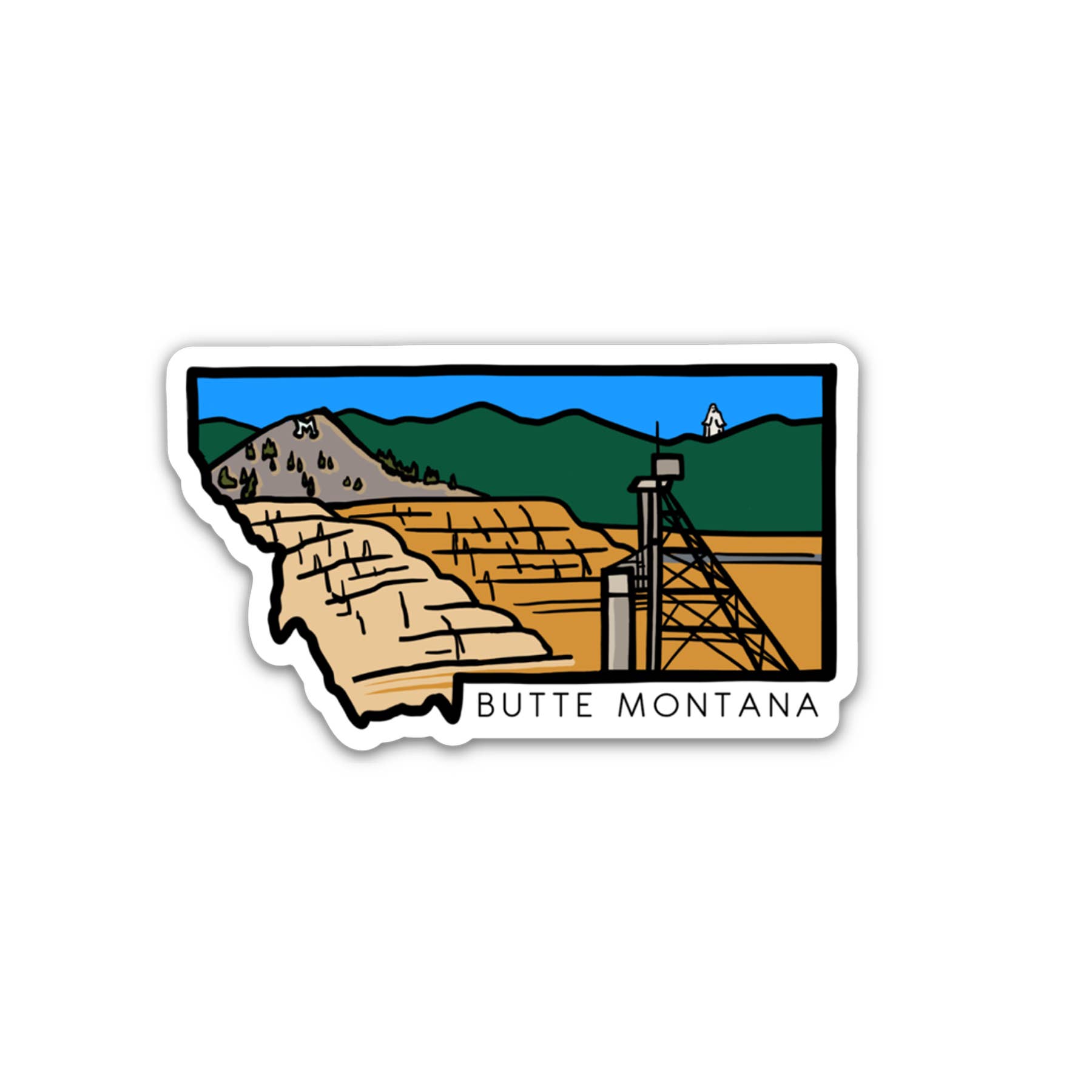 Corvidae drawings & designs – Engroshandel Klistermærke – Butte, Montana Sticker0
