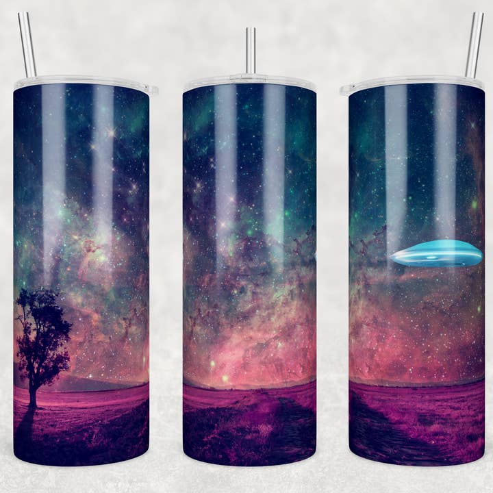 Galaxy UFO 20oz Sublimation Tumbler for wholesale by Twisted T Creations