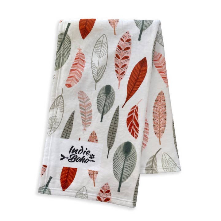 Sunset Cockatoo FEATHER - Designer Pet Blanket for wholesale by Indie Boho