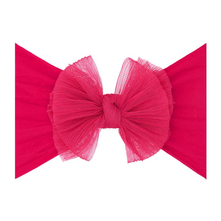 Baby Bling Bows – Laço para o cabelo – Bebé por atacado – Baby Bling® faixa de cabelo macia de náilon com laço de tule Tulle FAB®11