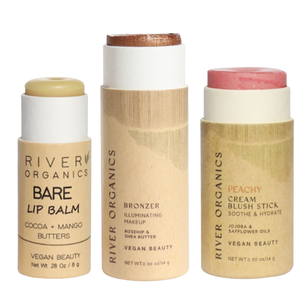 River Organics - Wholesale Lip Balm Set - Lip + Highlighter + Blush Set (Mix & Match)8