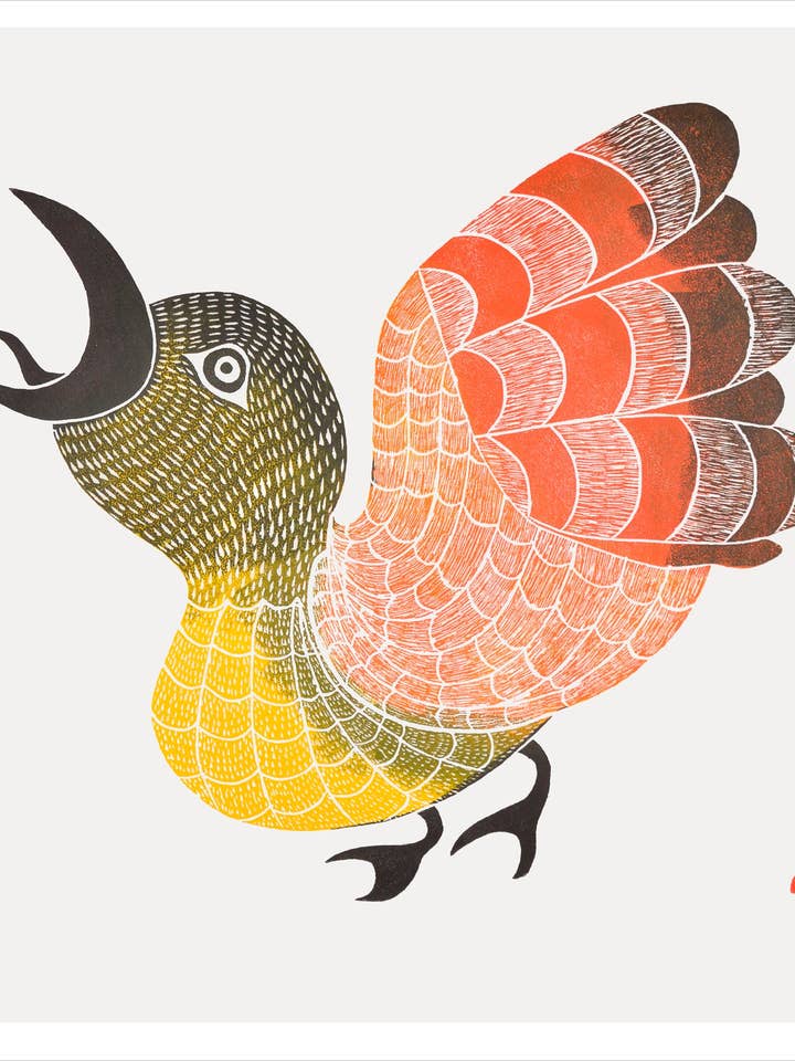 Pitaloosie Saila: Bird of Sargo Notecard for wholesale by Pomegranate