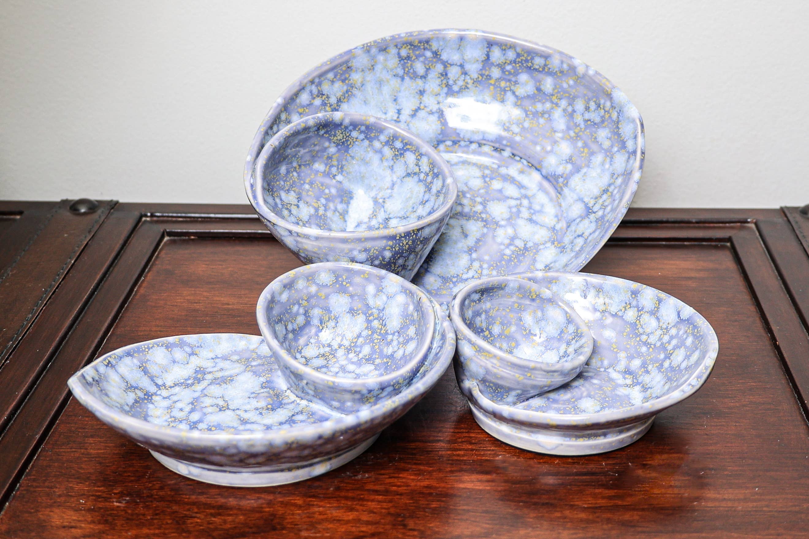 Sawdust and Clay - Wholesale Decorative Plate/Dish/Bowl - Artisan Swirly Bowls- Ceramic Serving Bowls- Assorted Case17