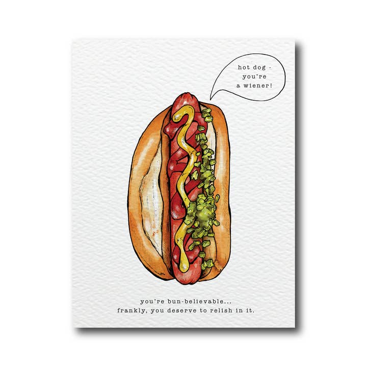 Hot Dog! You're Bun-believale for wholesale by CARDS BY ALLIE